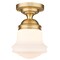 Z-Lite Vaughn 1 Light Flush Mount, Heritage Brass & Matte Opal 735F10-HBR - alternate 1